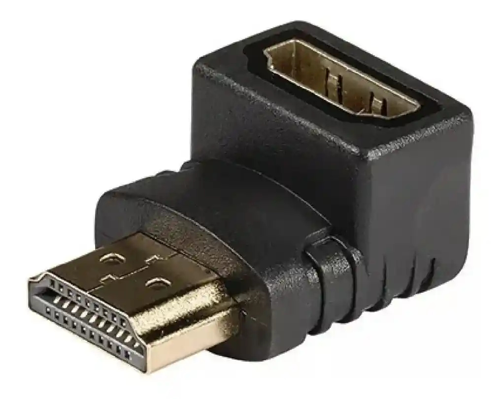 Adaptador HDMI Macho A Hembra En Ángulo De 90 Grados Tipo Codo L Adaptador HDMI Macho A Hembra En Ángulo De 90 Grados Tipo Codo L