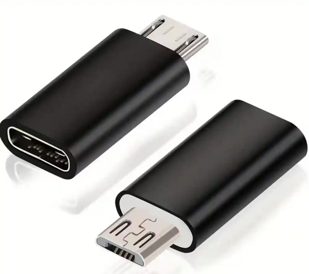 Adaptador Ficha MicroUSB Macho V8 A Tipo C Hembra Carga Datos | 09-055 Adaptador Ficha MicroUSB Macho V8 A Tipo C Hembra Carga Datos | 09-055