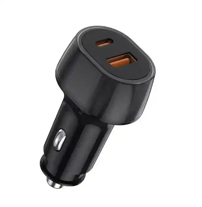 Cargador Para Auto Turbo 48W Transparente CAR-34 | USB-C PD PPS USB-A QC Cargador Para Auto Turbo 48W Transparente CAR-34 | USB-C PD PPS USB-A QC