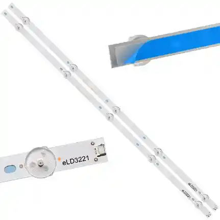 Kit 2 Tiras LED Backlight TV eLD3221 - 614mm 3V Kit 2 Tiras LED Backlight TV eLD3221 - 614mm 3V