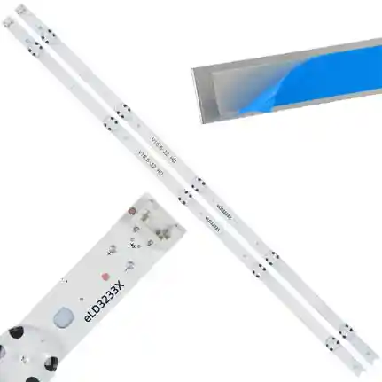 Kit 2 Tiras LED Backlight TV eLD3233X - 635mm 3V Kit 2 Tiras LED Backlight TV eLD3233X - 635mm 3V