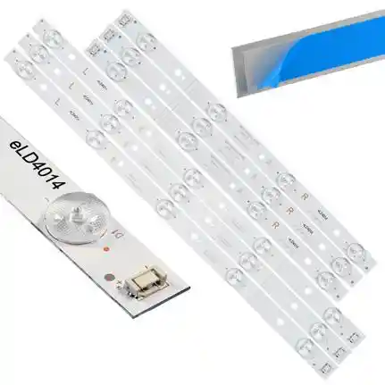 Kit 6 Tiras LED Backlight TV eLD4014 - 406mm/319mm 3V Kit 6 Tiras LED Backlight TV eLD4014 - 406mm/319mm 3V