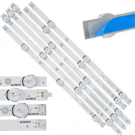 Kit 6 Tiras LED Backlight TV eLD4015 - 330mm/390mm 3V Kit 6 Tiras LED Backlight TV eLD4015 - 330mm/390mm 3V