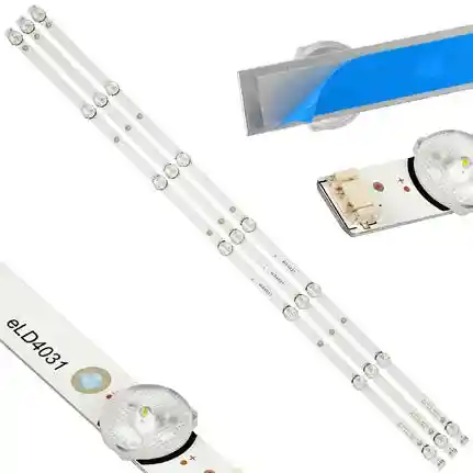Kit 3 Tiras LED Backlight TV eLD4031 - 720mm 3V Kit 3 Tiras LED Backlight TV eLD4031 - 720mm 3V
