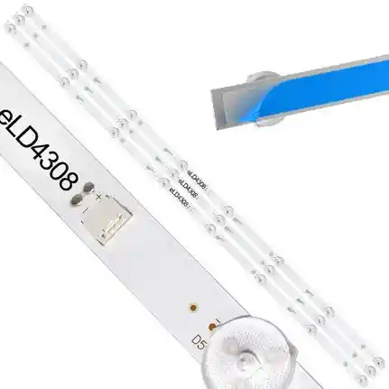 Kit 3 Tiras LED Backlight TV eLD4308 - 755mm 3V Kit 3 Tiras LED Backlight TV eLD4308 - 755mm 3V