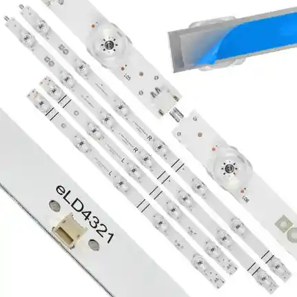 Kit 4 Tiras LED Backlight TV eLD4321 - 465mm/335mm 3V Kit 4 Tiras LED Backlight TV eLD4321 - 465mm/335mm 3V