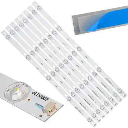 Kit 8 Tiras LED Backlight TV eLD4802 - 490mm 6V Kit 8 Tiras LED Backlight TV eLD4802 - 490mm 6V