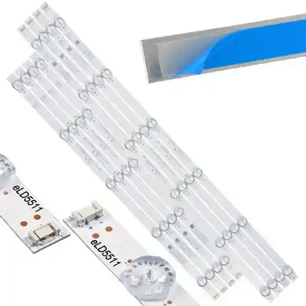 Kit 8 Tiras LED Backlight TV eLD5511 - 470mm/570mm 3V Kit 8 Tiras LED Backlight TV eLD5511 - 470mm/570mm 3V