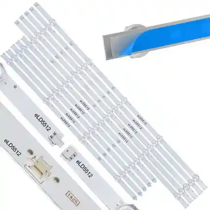 Kit 10 Tiras LED Backlight TV eLD5512 - 482mm/618mm 3V Kit 10 Tiras LED Backlight TV eLD5512 - 482mm/618mm 3V