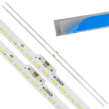 Kit 2 Tiras LED Backlight TV eLD5524 - 600mm 3V Kit 2 Tiras LED Backlight TV eLD5524 - 600mm 3V