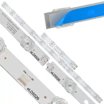 Kit 4 Tiras LED Backlight TV eLD5526 - 775mm/265mm 6V Kit 4 Tiras LED Backlight TV eLD5526 - 775mm/265mm 6V