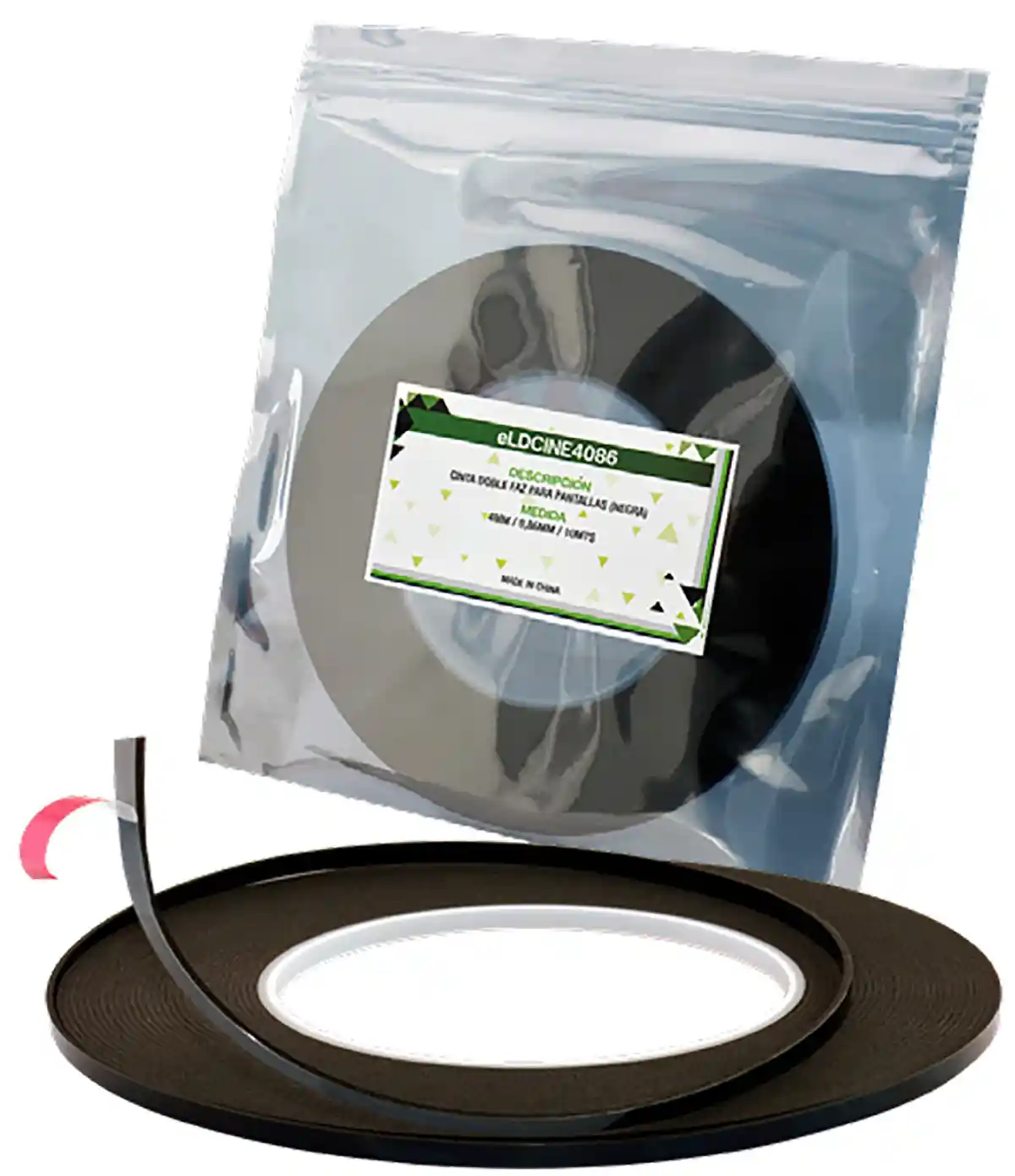 Cinta Bifaz de Alta Adherencia para Pantallas y Displays de TV 4MM X 0,86MM X 10MT