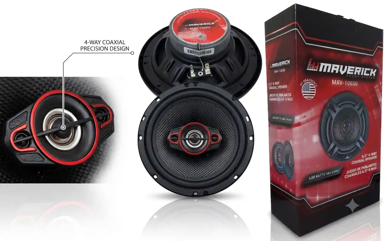Parlantes Auto Maverick 6,5 Pulgadas 60w Triaxial MV10650 Parlantes Auto Maverick 6,5 Pulgadas 60w Triaxial MV10650