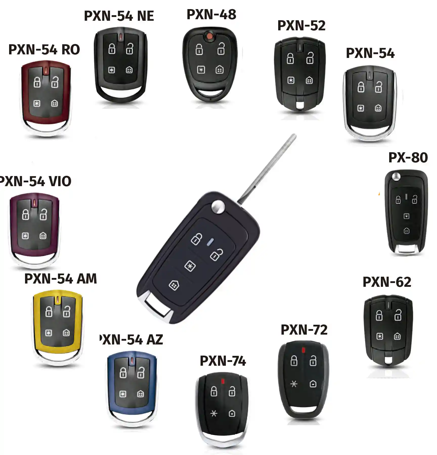 Control Llave Navaja Alarma Positron Px80 Adaptacion +300