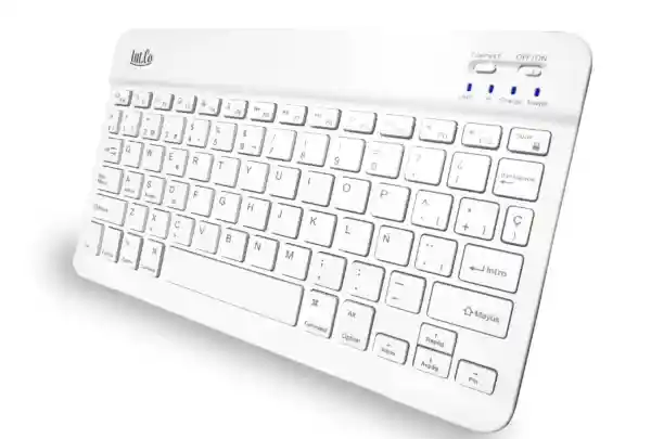 Teclado Inalámbrico Bluetooth Slim Blanco RDK-904-W Español | USB-C Teclado Inalámbrico Bluetooth Slim Blanco RDK-904-W Español | USB-C