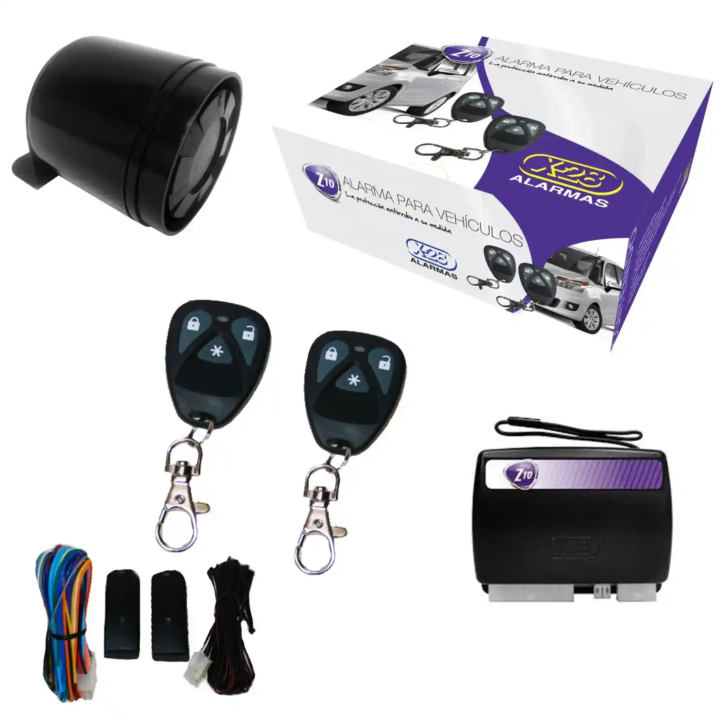 Alarma auto X28 Z10 con sensor volumetrico (ultrasonido) con sirena Alarma auto X28 Z10 con sensor volumetrico (ultrasonido) con sirena