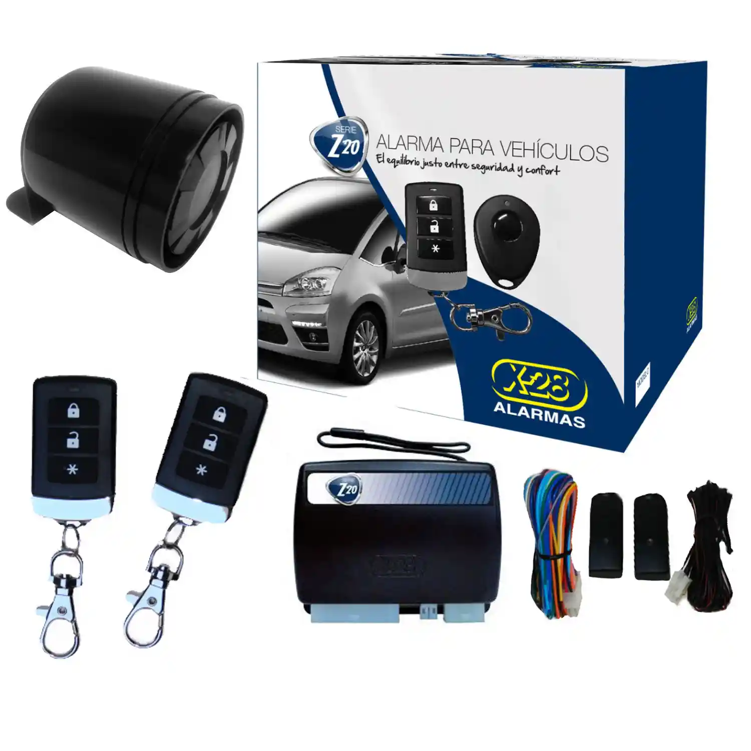 Alarma auto X28 Z20 S con sensor volumetrico (ultrasonido) Alarma auto X28 Z20 S con sensor volumetrico (ultrasonido)